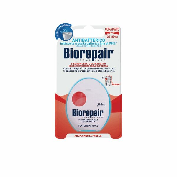 Зубная нить Biorepair 30 м ультра-плоская без воска 1 шт