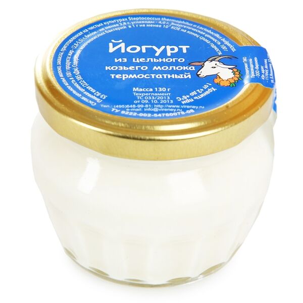 Йогурт из цельного козьего молока 2,8–5,5% натуральный