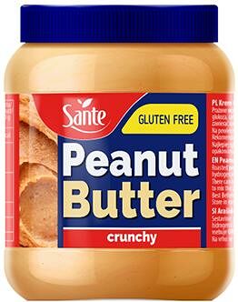 Арахисовая паста с кусочками арахиса Sante вес 350г.