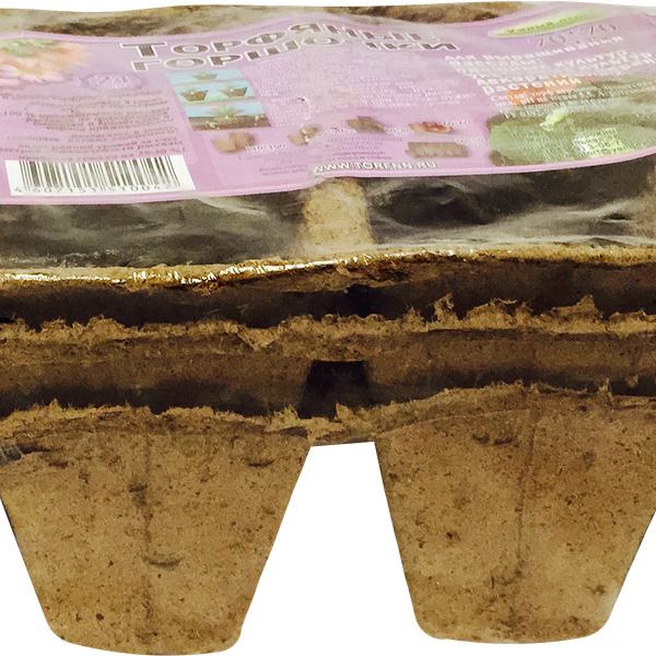 Горшочек торфяной ЭКОТОРФ 7х7см на 8 ячеек, Арт. 183843, 2шт