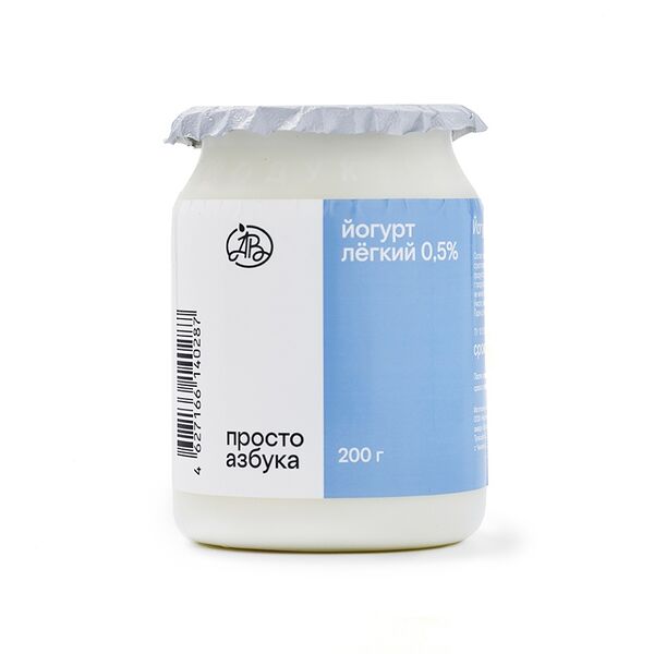 Йогурт Просто Азбука 0,5% несладкий 200г, Россия