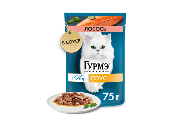 Влажный корм для кошек Gourmet Соус лосось