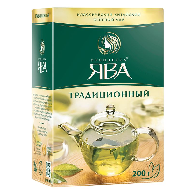 

Чай зелёный Принцесса Ява традиционный листовой 200 г