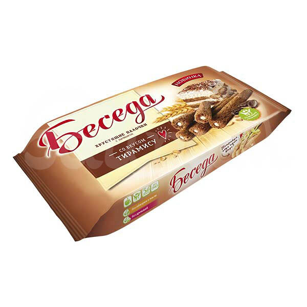 Палочки хрустящие Беседа Essen 180гр начинка со вкусом Тирамису