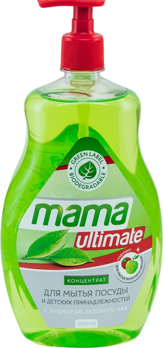 

Средство для мытья посуды Mama Ultimate с ароматом Зеленого чая 1 л