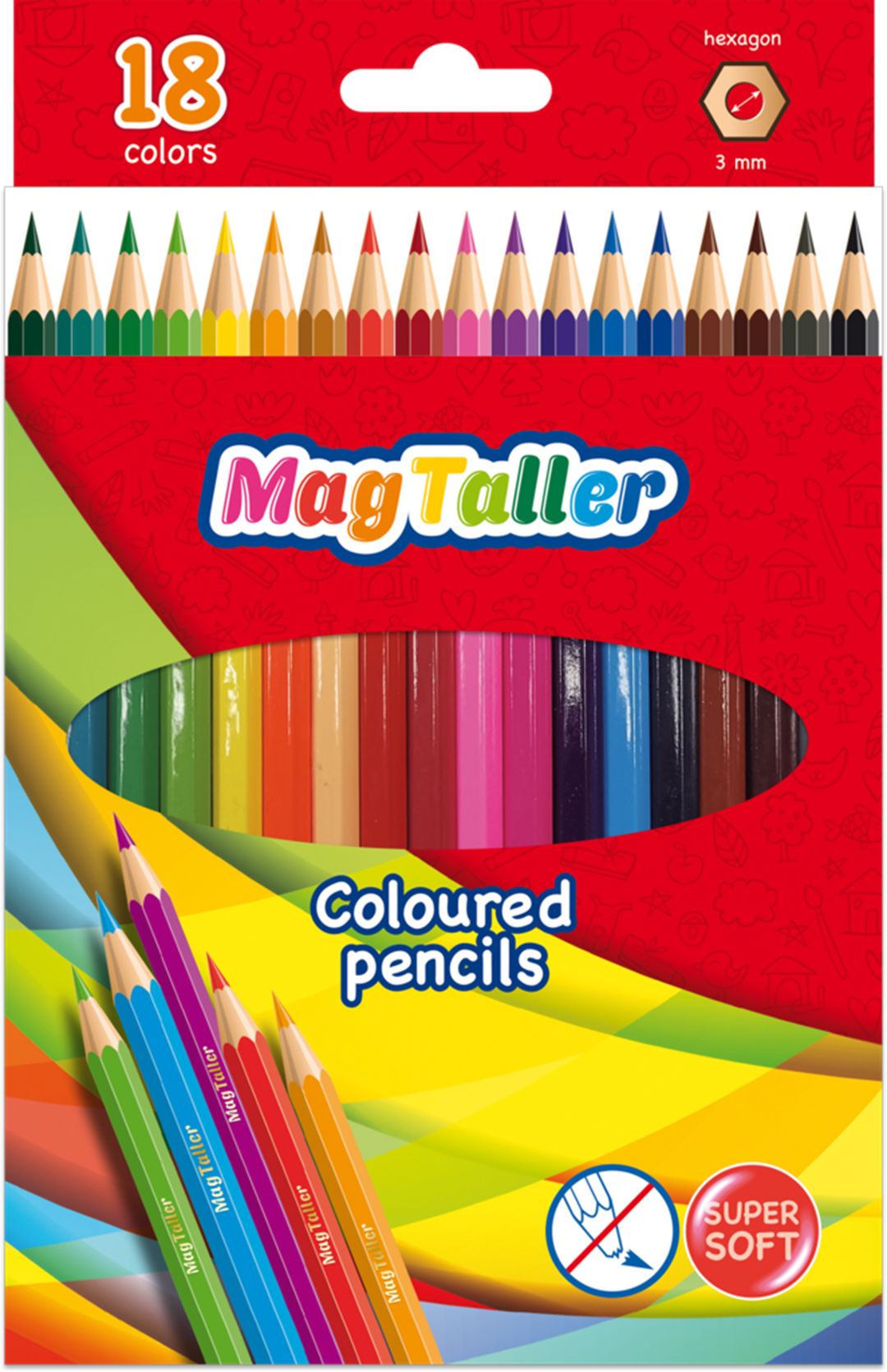 

Карандаши цветные MagTaller kuvio 18 цветов