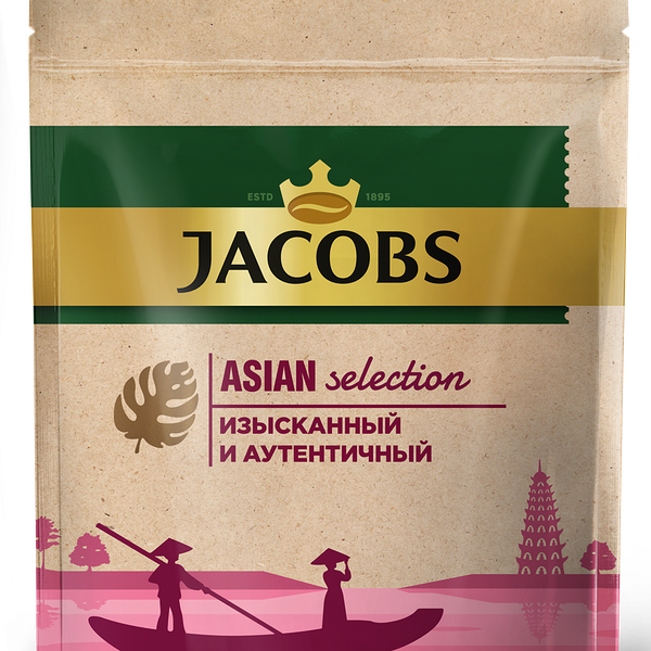 Кофе Jacobs Asian Selection натуральный растворимый сублимированный пакет 180г