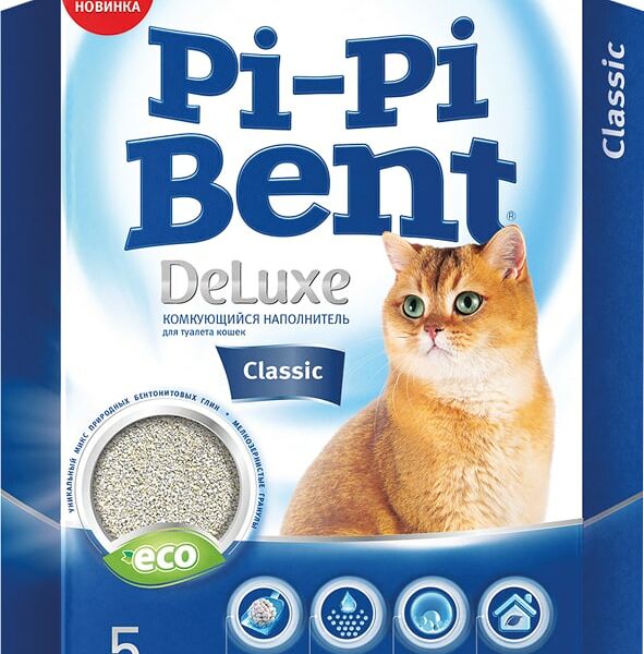 Наполнитель для кошачьего туалета Pi-Pi Bent DeLuxe Classic комкующийся 5кг