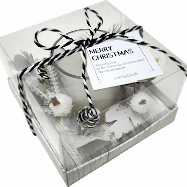 Свеча Зимняя сказка декоративная в стакане 1шт.