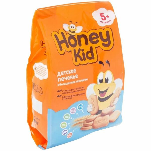 Печенье детское Honey Kid обогащенное кальцием 150г