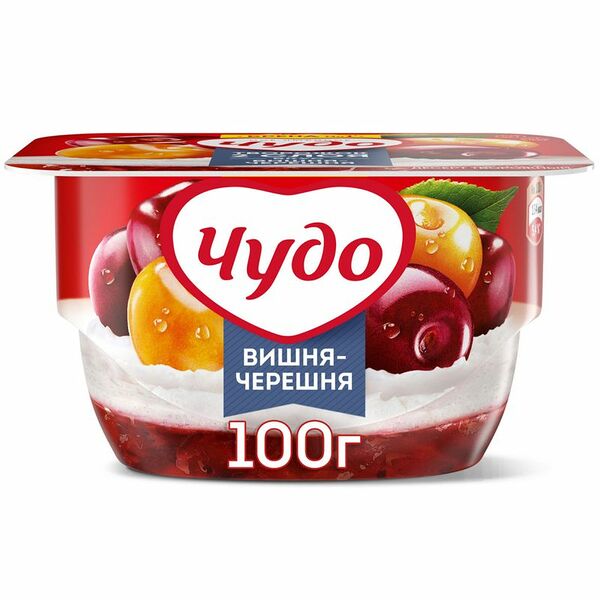Творожок Чудо Вишня-Черешня 4%, 100г