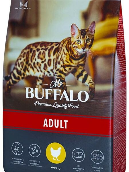 Сухой корм для кошек Mr.Buffalo Adult с курицей 400г 