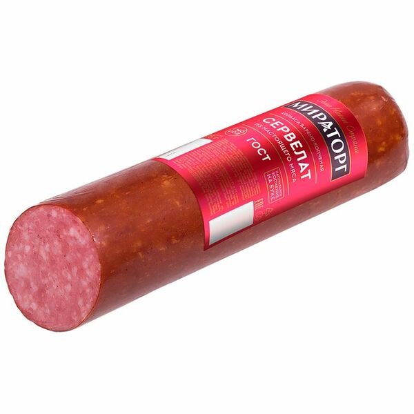 Сервелат варёно-копчёный Мираторг категория А, 375г