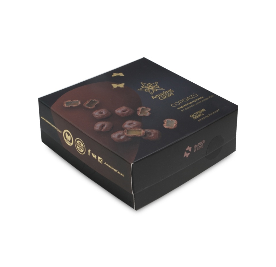 

Мармелад Amazing cacao Купуасу в горьком шоколаде 70% 100г, Россия