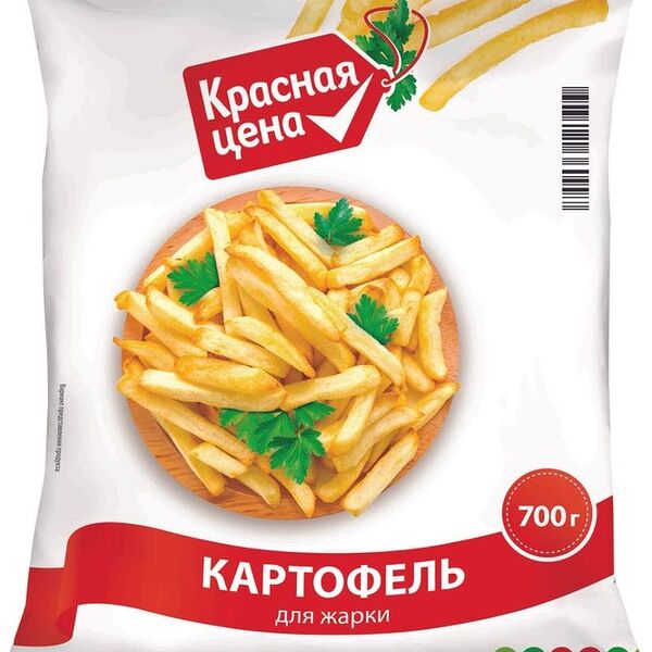 Картофель Красная цена замороженный для жарки 700 г