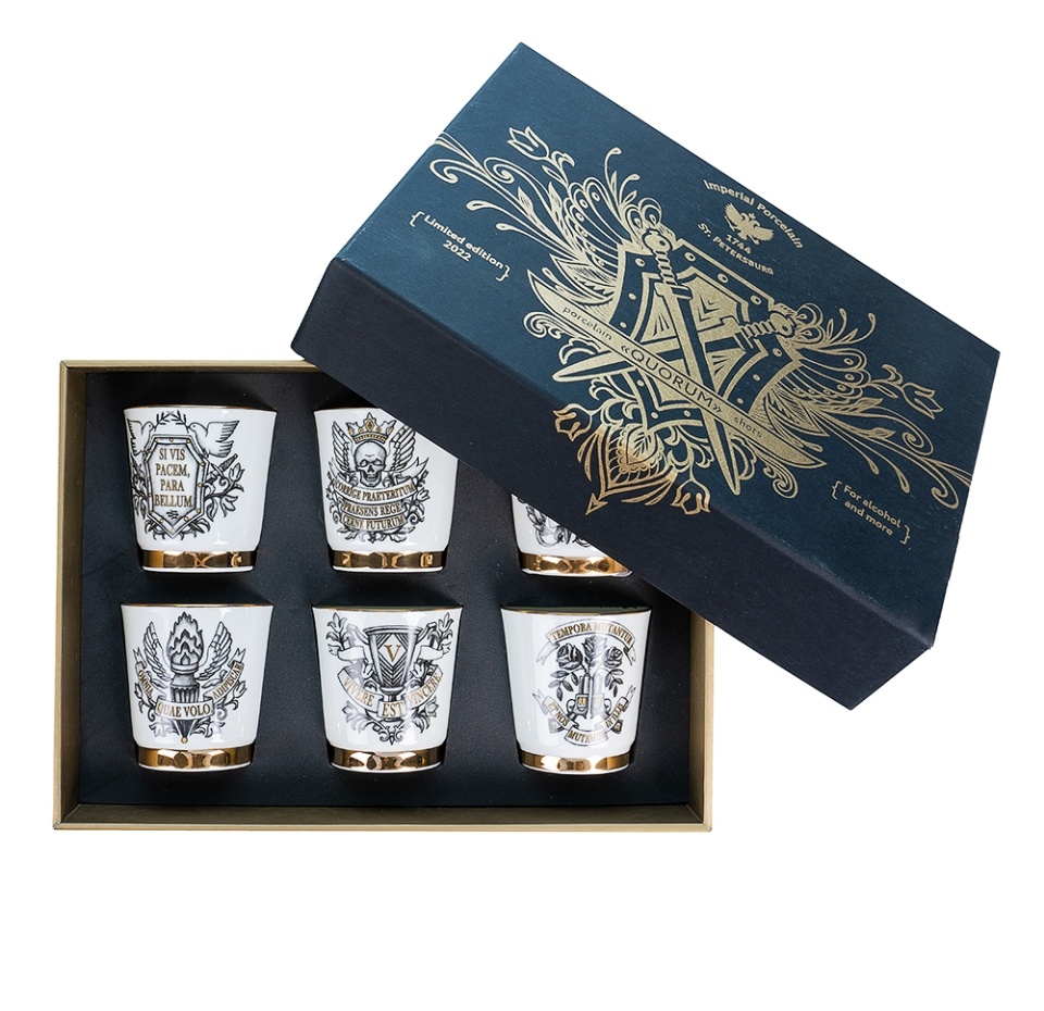 

Подарочный набор стопок, форма сувенирная, рисунок «Кворум» Императорский фарфоровый завод, Россия