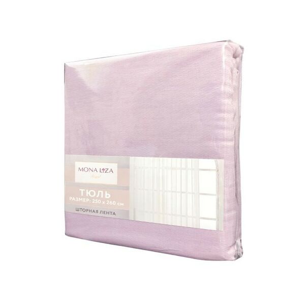 Гардина Нежность, размер: 250х260см, на шторной ленте, вуаль, сиреневый