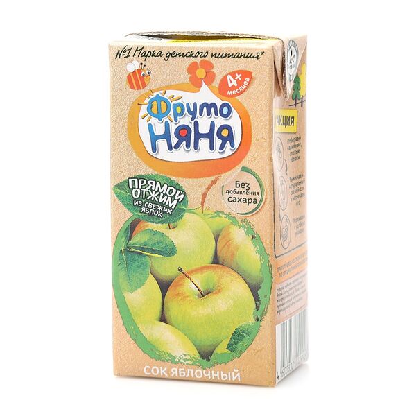 Сок прямого отжима ФрутоНяня Яблоко