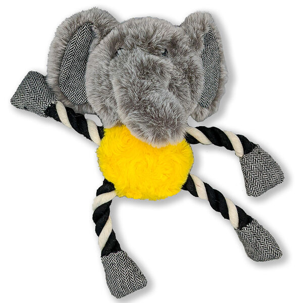 Elder Club игрушка для собак слон с канатом 25 см.