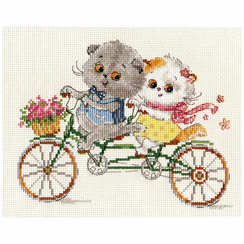 0-178 Набор для вышивания АЛИСА 'Басик и Ли-ли. Счастливый день' 20*15см