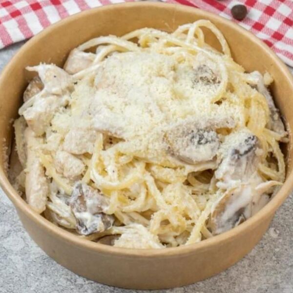 Спагетти с курицей и грибами в сливочном соусе Шоковая заморозка