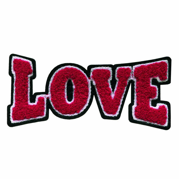 926677 Термоаппликация 'LOVE' цв. красный/черный/белый, 1шт, Prym