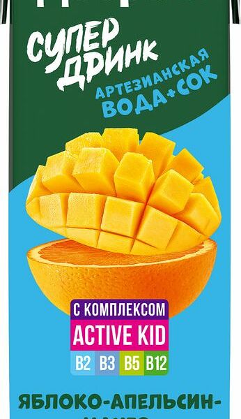 Напиток сокосодержащий Добрый Active kid яблоко-апельсин-манго