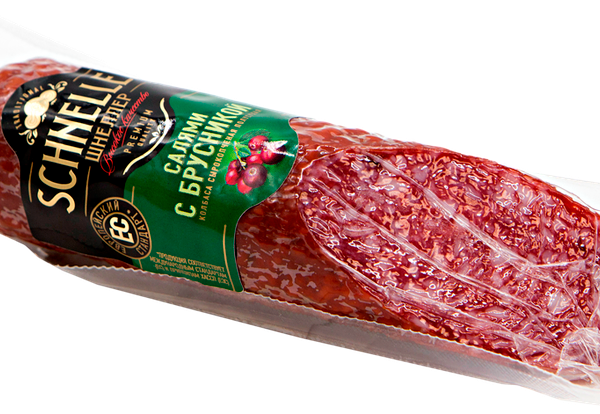 Колбаса сырокопченая ШНЕЛЛЕР Салями с брусникой