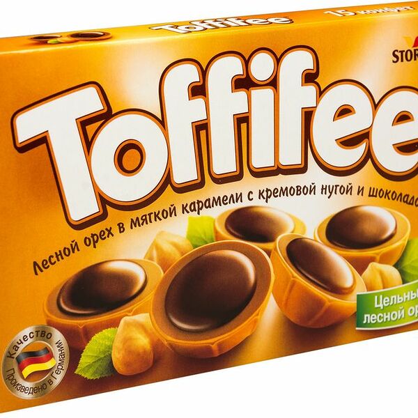 Конфеты Toffifee лесной орех в карамели, 125г