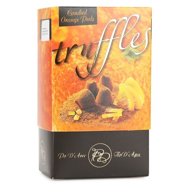 Конфеты трюфель ПоД'Ари с засахаренной апельсиновой цедрой