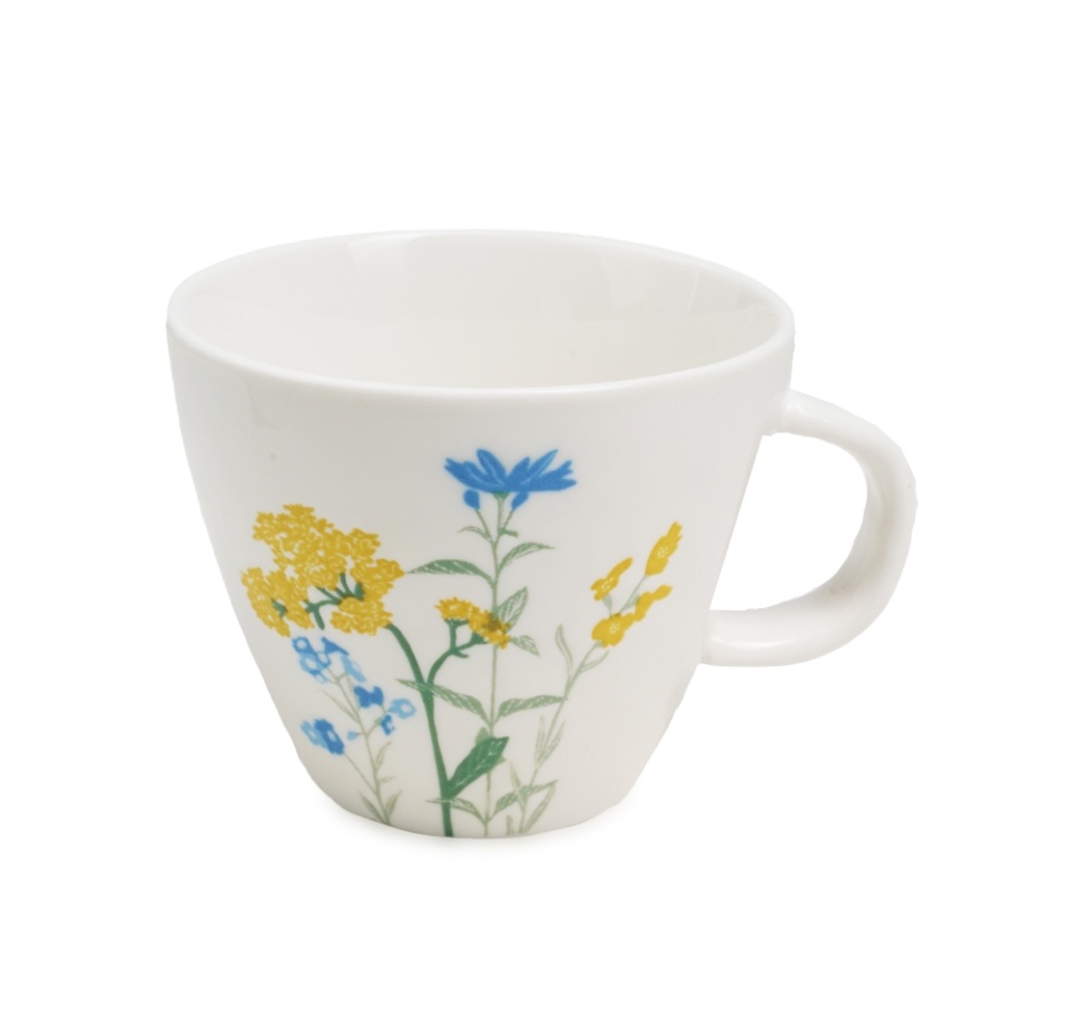 

Чашка с блюдцем Easy life "Луговые цветы" цвет желтый 0.25л в подар. упаковке, Китай