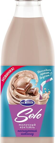 Коктейль молочный Экомилк Шоколадный 2% 930мл