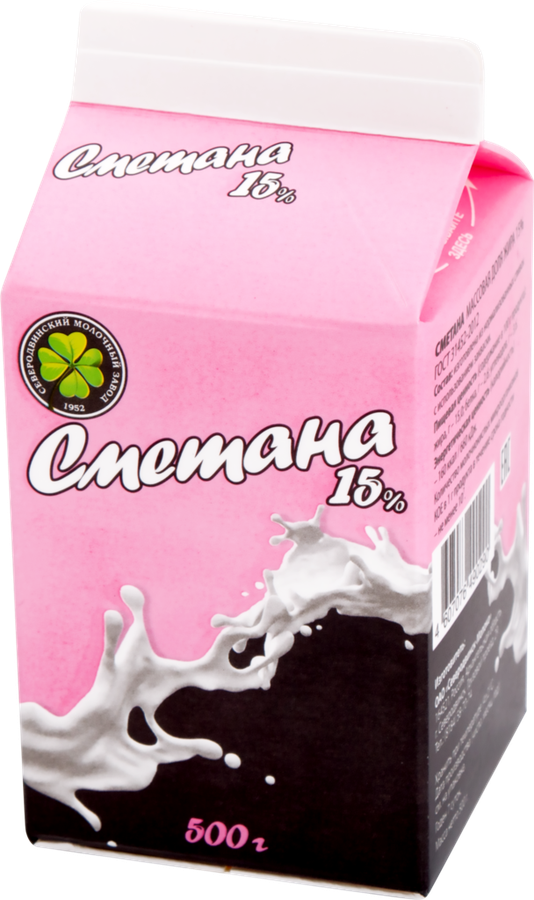 

Сметана СЕВЕРОДВИНСК-МОЛОКО 15%, без змж