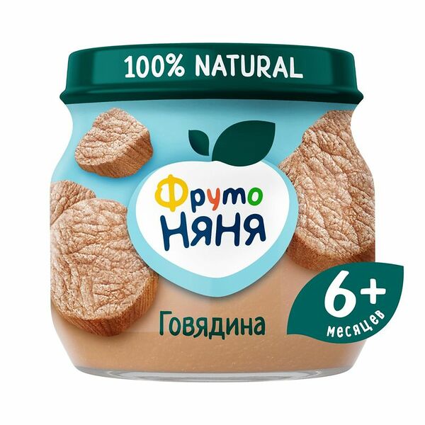 Пюре ФрутоНяня говядина с 6 месяцев, 80г