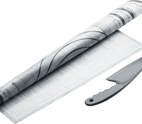 Набор Apollo Genio Ganga Коврик силиконовый для раскатки теста для выпечки + Нож для теста серый