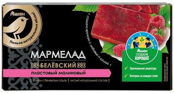 Мармелад АШАН Золотая птица Белевский пластовый малиновый, 150 г