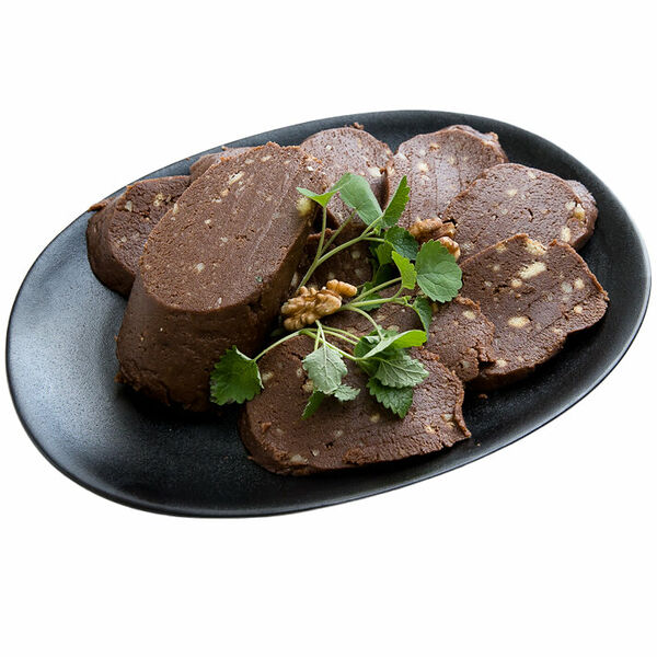 Шоколадная колбаска с грецким орехом, вес