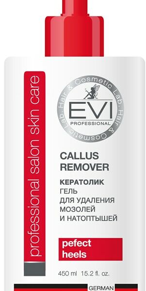 Гель для ног EVI professional для удаления мозолей и натоптышей 450мл