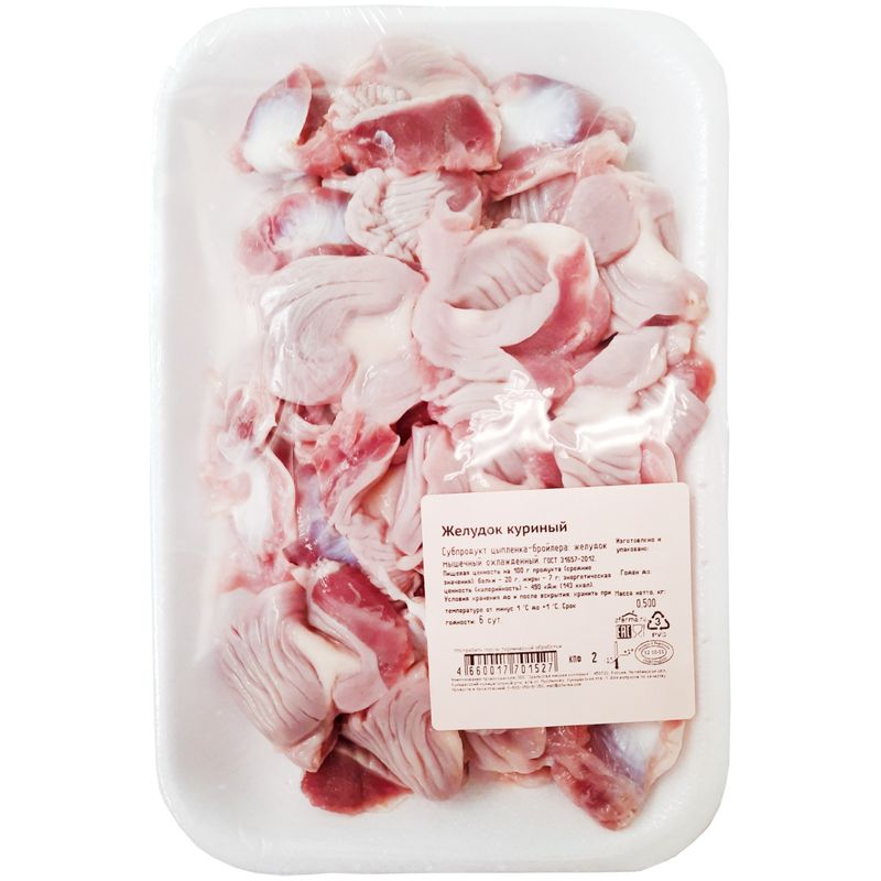 

Желудки Здоровая Ферма Свежая курочка цыпленка-бройлера охлажденные 500 г