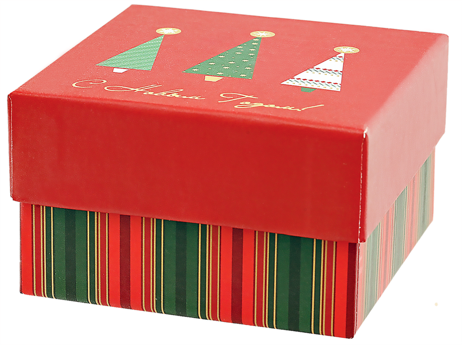 

Коробка упаковочная для подарков 11х11х6.5 см, в ассортименте