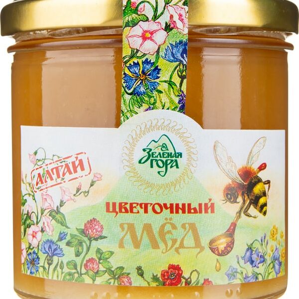 Мед Зеленая Гора Алтайский цветочный луговой 400г
