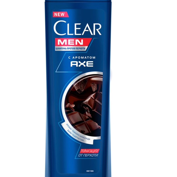 Шампунь для волос Clear Men Axe Dark Temptation против перхоти с ароматом темного шоколада