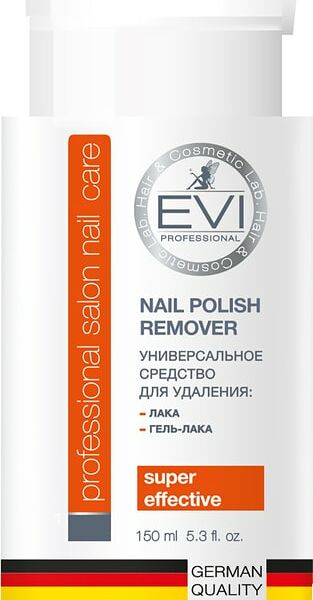 Средство для снятия лака и гель-лака EVI professional с помпой-дозатором 150мл