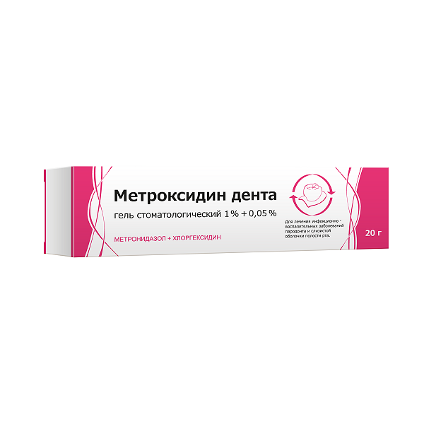 Метроксидин Дента гель стоматологический 20 г