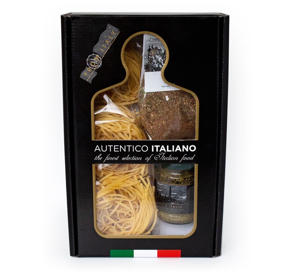 

Подарочный набор для приготовления пасты с соусом песто и смесью специй по-сицилийски, Autentico italiano, 1 шт., Италия