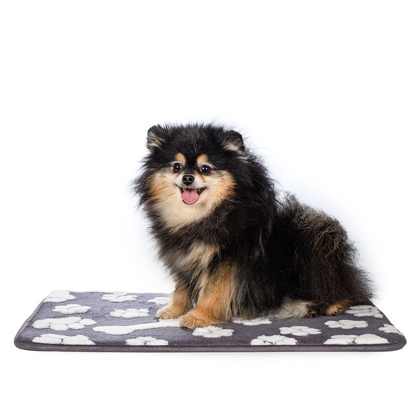 Подстилка Лапки для кошек и собак серая 60х40 см