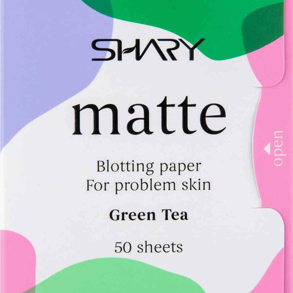 Салфетки для лица матирующие Shary Зелёный чай для проблемной кожи, 50 шт.