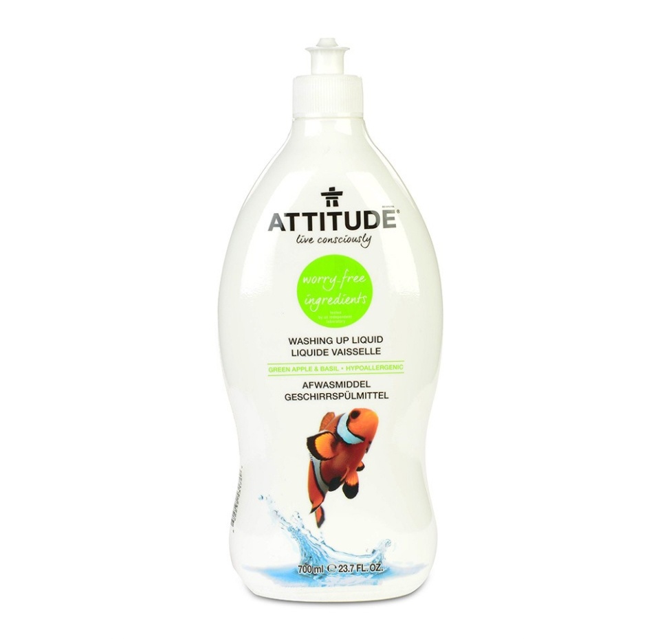 

ATTITUDE Средство для мытья посуды Зелёное яблоко и базилик 700 мл