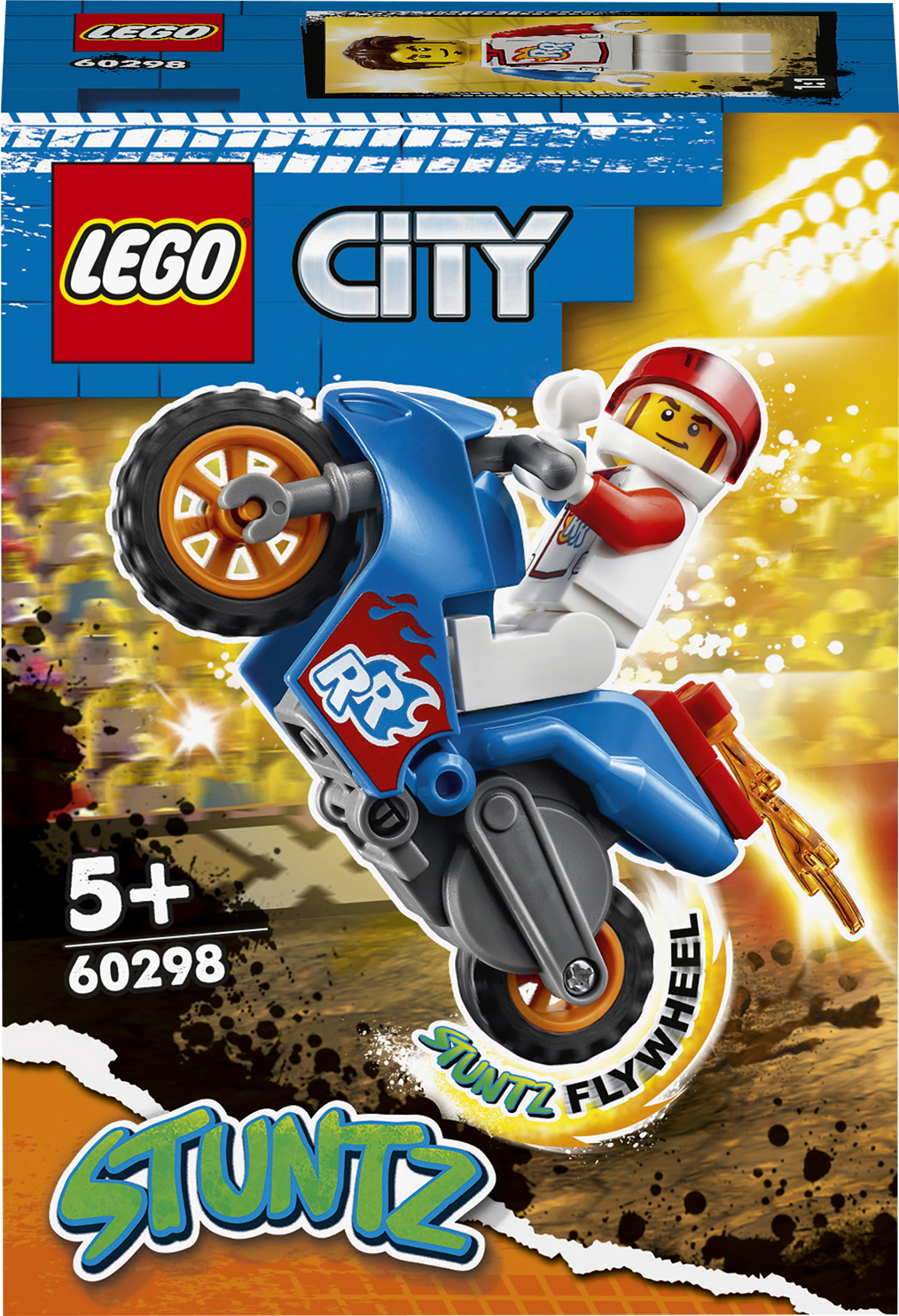 

Конструктор Реактивный трюковый мотоцикл LEGO City Stuntz 60298 5+, 14 элементов