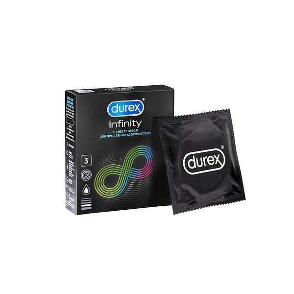 Durex Infinity Презервативы с анестетиком для продления удовольствия 3 шт